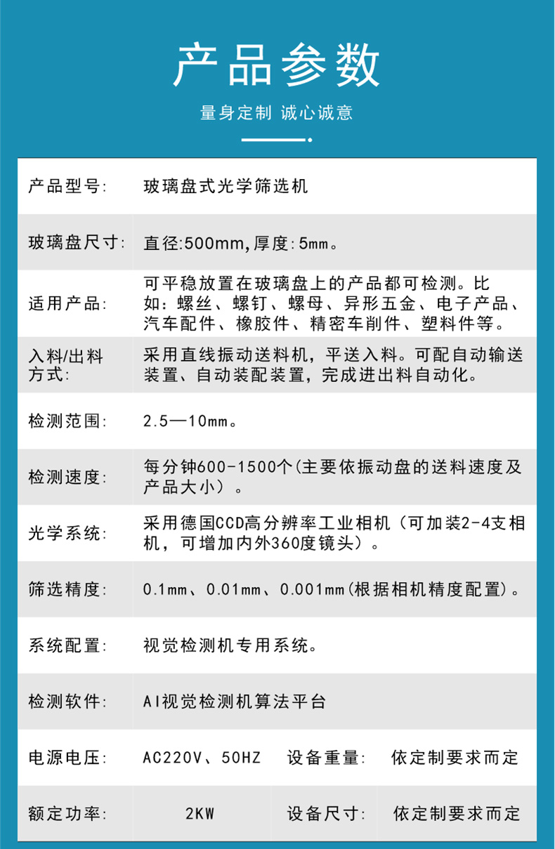 产品参数