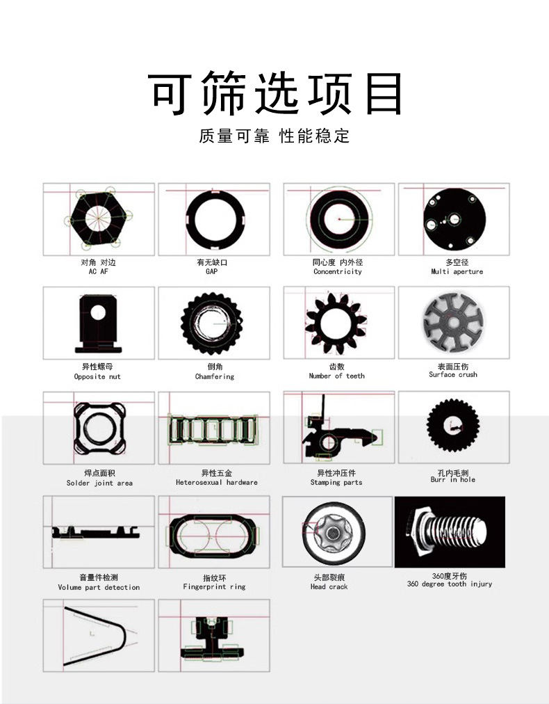 可筛选项目